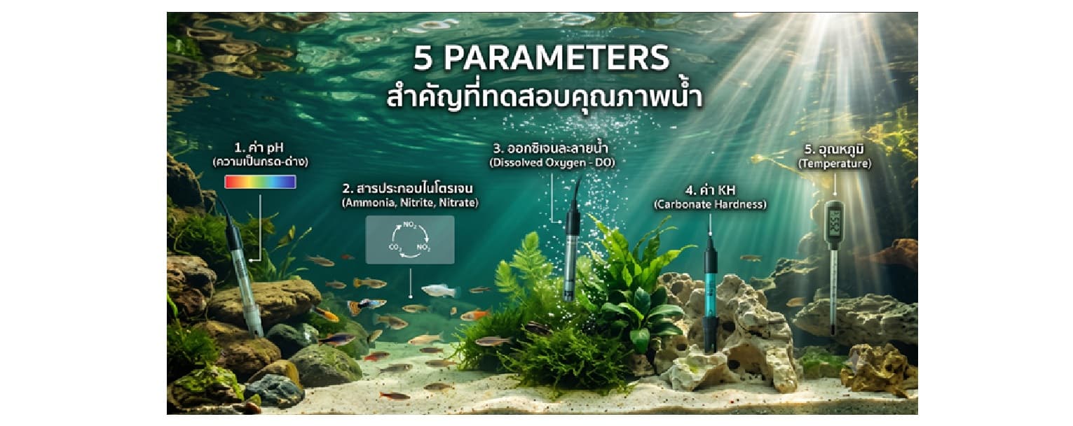 5 ค่าพารามิเตอร์น้ำที่ฟาร์มเลี้ยงสัตว์น้ำต้องตรวจเช็ค